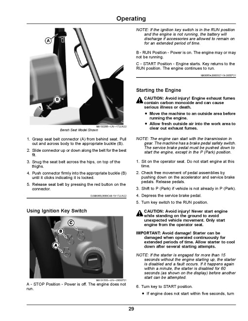 John Deere XUV825M S4 Gator Utility Vehicles (SN: 050001 - 080000) (North America) Operators Manual (OMUC36902)