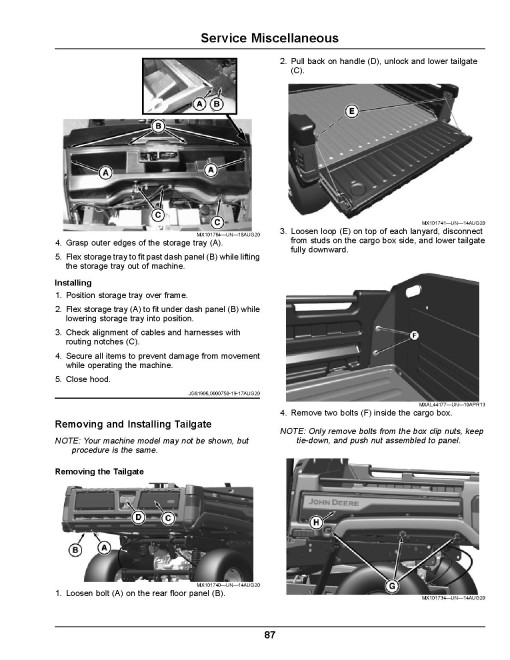 John Deere XUV855M S4 Gator Utility Vehicles (SN: 050001 - 080000) (North America) Operators Manual (OMUC36905)