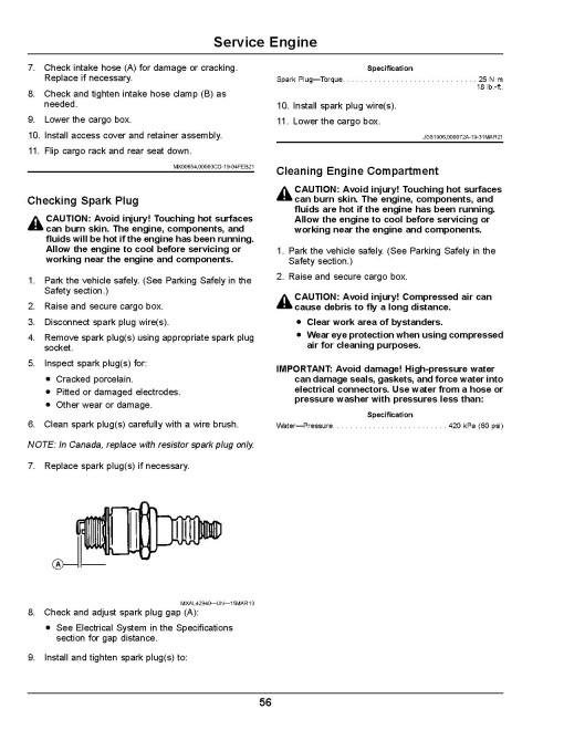 John Deere XUV825M S4 Gator Utility Vehicles (SN: 070001 - 080000) (California Edition) Operators Manual (OMUC36937)