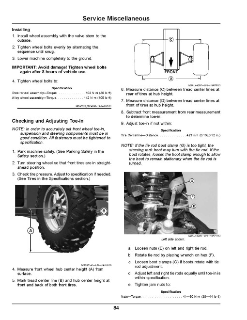 John Deere XUV825M S4 Gator Utility Vehicles (SN: 070001 - 080000) (California Edition) Operators Manual (OMUC36937)