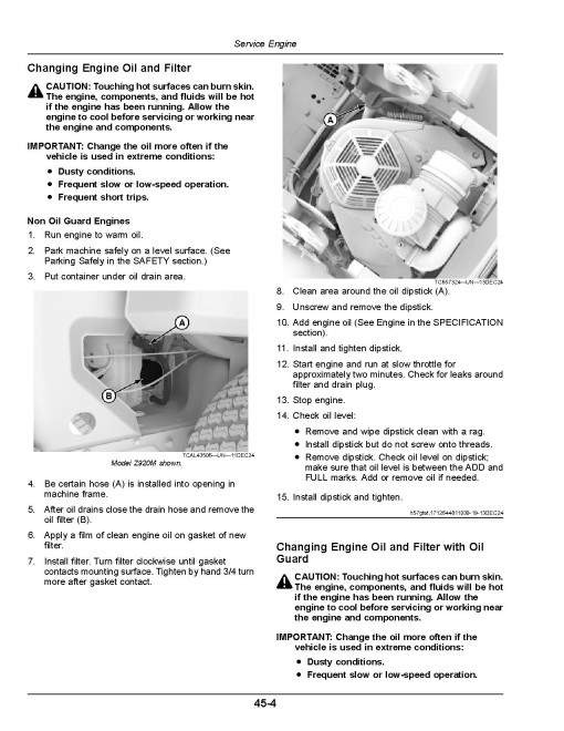 John Deere ZTrak Z920M, Z930M, Z950M/R, Z955M/R, Z960M, Z965M/R, Z970R, Z975M, Z985R Mowers (North America) Operators Manual (OMUC37498E)