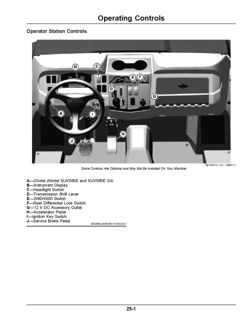 John Deere XUV590M, XUV590M S4 Gator Utility Vehicles (SN:080001-090000) (North America, Export) Operators Manual (OMUC39384)