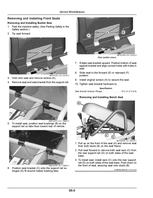 John Deere HPX615E Gator Utility Vehicles (SN: 080001 - 090000) (North America) Operators Manual (OMUC39387)