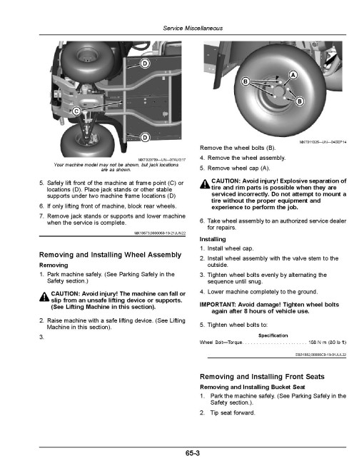 John Deere HPX815E Gator Utility Vehicles (SN: 080001 - 090000) (North America) Operators Manual (OMUC39390)