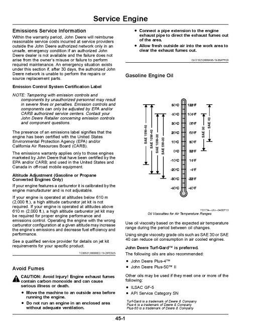 John Deere TX Gator Utility Vehicles (SN: 200001 - 210000) Operators Manual (OMUC39393)