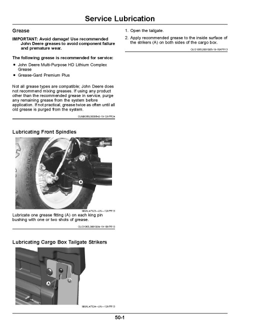 John Deere TX Turf Gator Utility Vehicles (SN: 200000 - 210000) Operators Manual (OMUC39396)