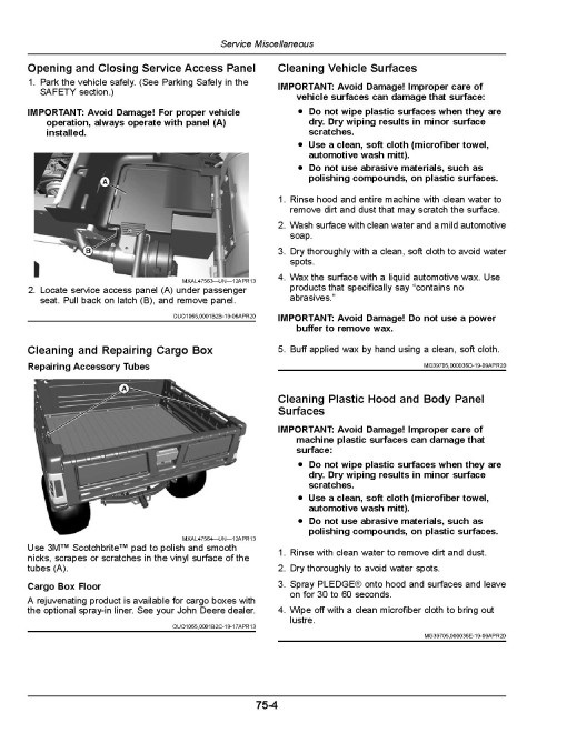 John Deere TX Turf Gator Utility Vehicles (SN: 200000 - 210000) Operators Manual (OMUC39396)