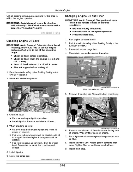 John Deere TH 6x4 Diesel Gator Utility Vehicles (SN: 200001 - 210000) (North America) Operators Manual (OMUC39402)