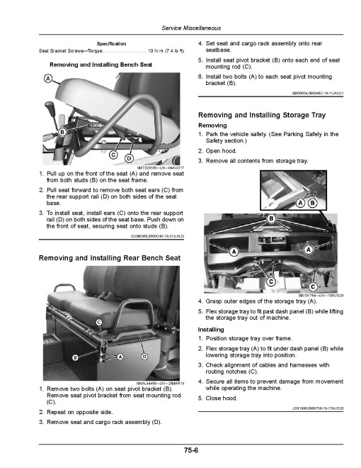 John Deere XUV855M S4 Gator Utility Vehicles (SN: 080001 - 090000) (North America) Operators Manual (OMUC39567)