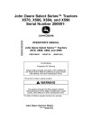 John Deere Select Series X570, X580, X584, X590 (SN: 200001-210000) Lawn Tractors (North America) Operators Manual (OMUC40041)