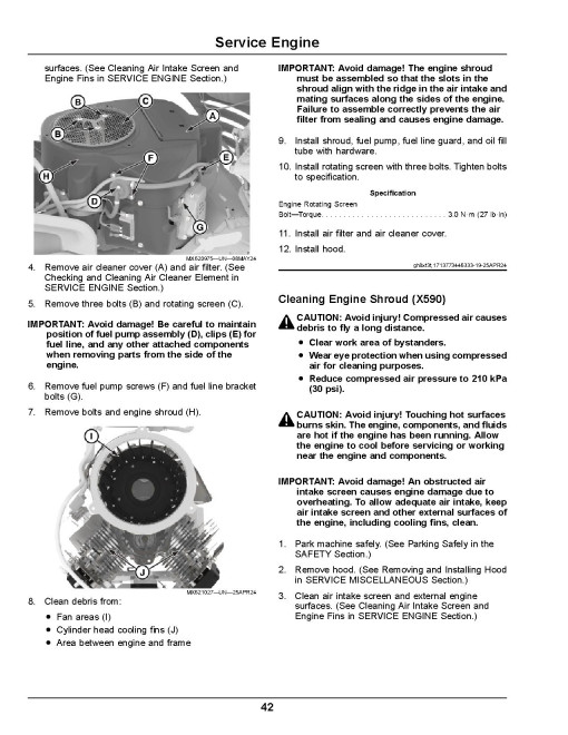 John Deere Select Series X570, X580, X584, X590 (SN: 200001-210000) Lawn Tractors (North America) Operators Manual (OMUC40041)