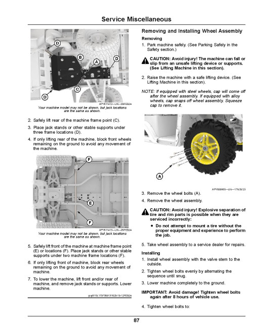 John Deere XUV825M S4 Gator Utility Vehicles (SN: 090001 - 099999) (North America) Operators Manual (OMUC42248)