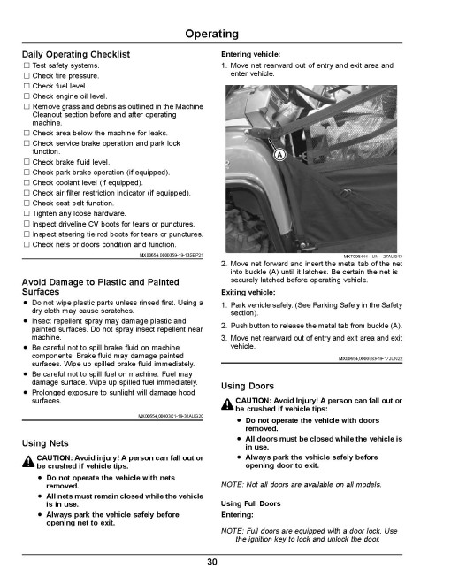John Deere XUV855M S4 Gator Utility Vehicles (SN: from 090001) (North America) Operators Manual (OMUC42253)