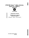 John Deere HPX815E Gator Utility Vehicles (SN: from 090001) (Export Edition) Operators Manual (OMUC42302)