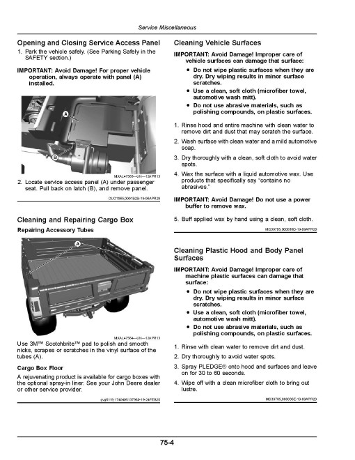 John Deere TX Turf Gator Utility Vehicles (SN: from 210001) Operators Manual (OMUC42335)