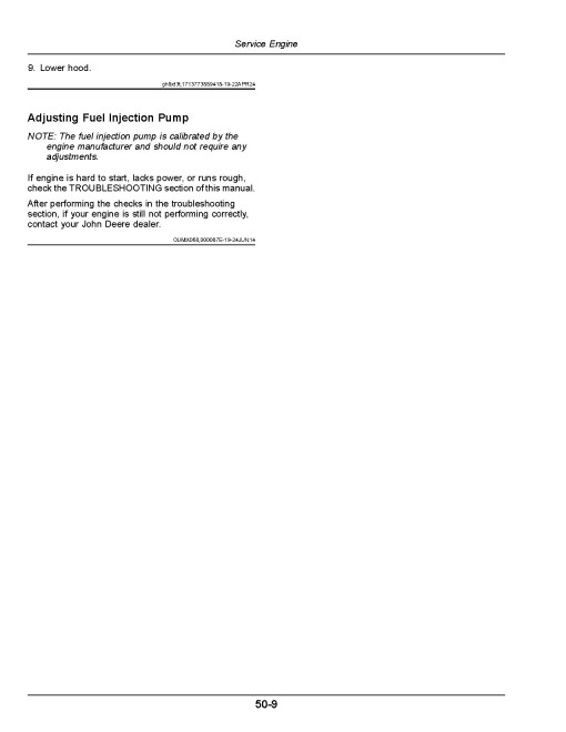 John Deere Select Series X584 and X590 (SN: 210001-230000) Lawn Tractors (Export Edition) Operators Manual (OMUC44951E)