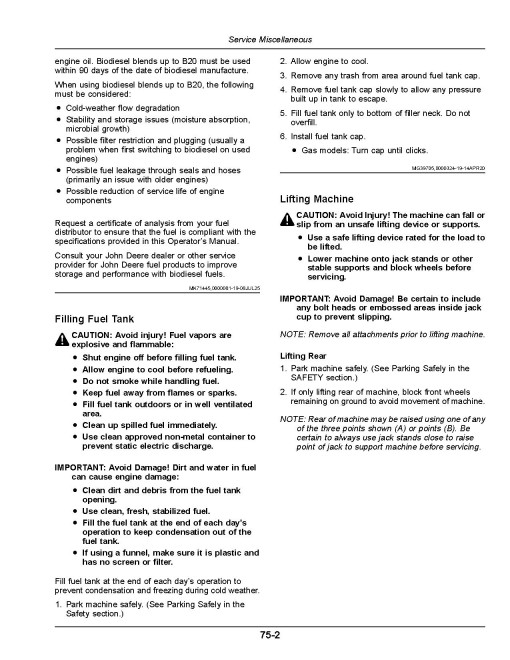 John Deere TH 6x4 Diesel Gator Utility Vehicles (SN: from 210001) (North America) Operators Manual (OMUC45637)