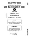 John Deere ProGator 2020A,2030A (SN:195001-); 2020A GPS,2030A GPS (SN:105001-) Utility Vehicles (N.America) Operators Manual (OMUC46890)