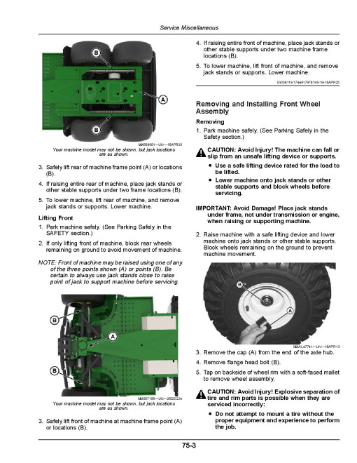 John Deere TH 6x4 Diesel Gator Utility Vehicles (SN: from 220001) (Export Edition) Operators Manual (OMUC48685E)