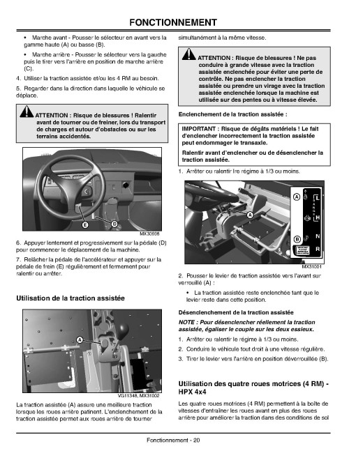 John Deere HPX 4x2 Diesel and HPX 4x4 Diesel Gator Utility Vehicles (SN: 010001 - 040000) (Export Edition) Operators Manual (OMVG12337)