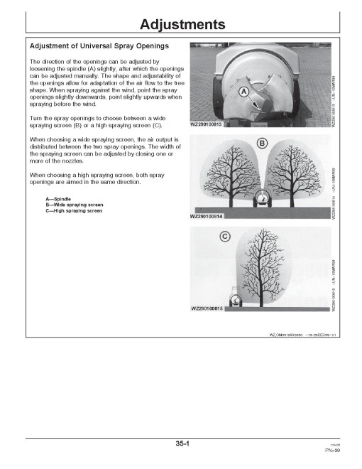 John Deere 310 and 315 Orchand Trailed Sprayers (Europe) Operators Manual (OMWZ31001)