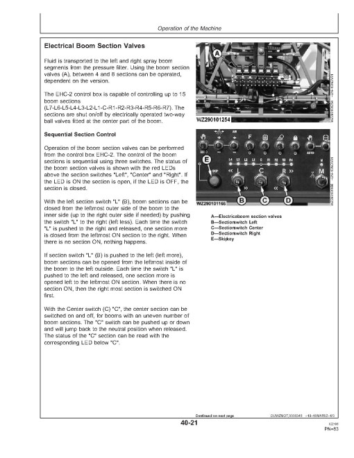John Deere 510 and 512 Mounted Sprayers w.EHC-2 Control Unit, SN:from 003786, Europe, Operators Manual (OMWZ51011)
