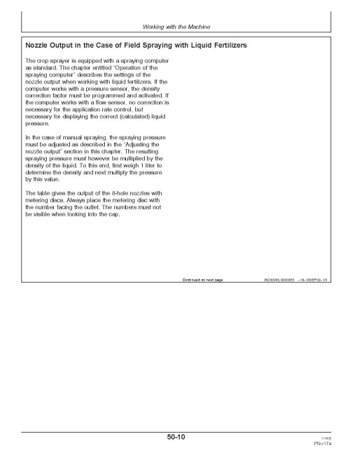 John Deere 624 Trailed Crop Sprayers (Europe) Operators Manual (OMWZ62401)