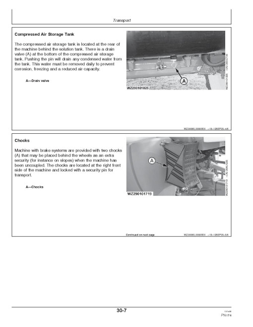 John Deere 724, 732 and 740 Trailed Crop Sprayers (Europe) Operators Manual (OMWZ72401)