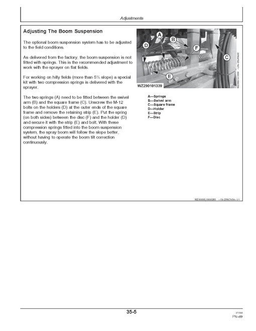 John Deere 824, 832 and 840 Trailed Crop Sprayers w. EL-4 Control Unit (Europe) Operators Manual (OMWZ82401)