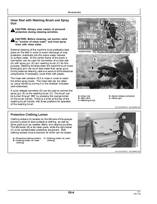 John Deere 724, 732 and 740 Trailed Crop Sprayers with EL-4 Control Unit (Europe) Operators Manual (OMWZW13235)