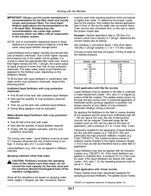 John Deere R944i, R952i and R962i Trailed Crop Sprayers (MY2015 - 2020) (Europe) Operators Manual (OMWZW15980)