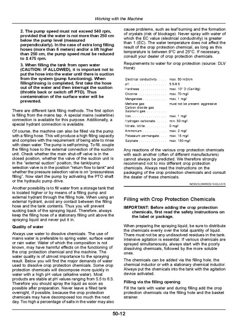 John Deere M944, M944i, M952, M952i, M962 and M962i Trailed Crop Sprayers (up to MY2020) (Europe) Operators Manual (OMWZW16264)