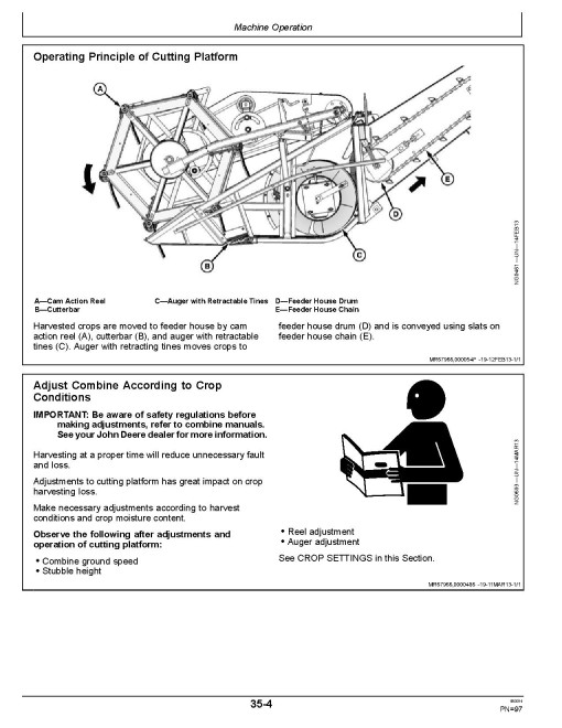 John Deere 4LZ-2.5 (R40 STC) Combines (China) Operators Manual (OMYC27050)
