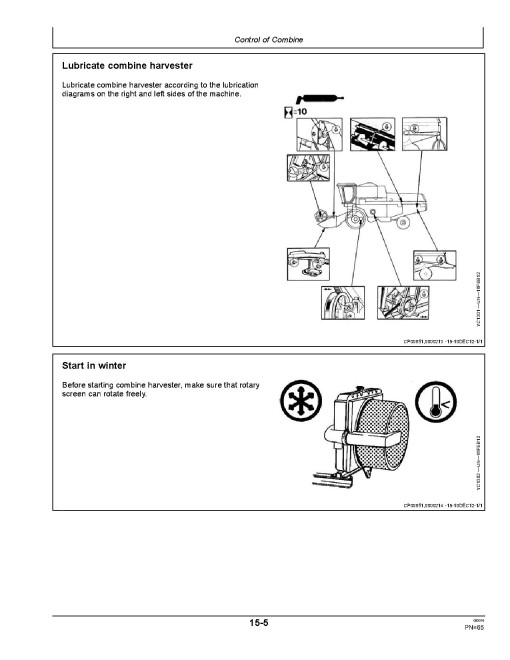 John Deere 4LZ-6, 4LZ-7 and C100 Combines (SN: from 010000) (Asia) Operators Manual (OMYC27715)
