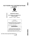 John Deere 4LZ-11, 4LZ-11A (C230) Combines (SN: from 010000) Operators Manual (OMYC27718)