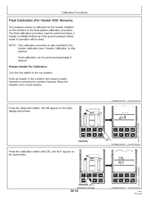 John Deere 9540i, 9560i, 9580i, 9640i, 9660i, 9680i WTS and 9780i CTS Combines (SN: 080016-)(Europe) Operators Manual (OMZ103925)
