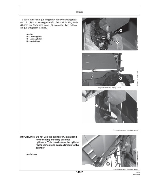 John Deere C670, T550, T560, T660, T670, W540, W550, W650 and W660 Combines (MY2007) (Europe) Operators Manual (OMZ104669)