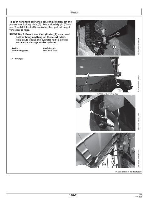 John Deere C670, T550, T560, T660, T670, W540, W550, W650, W660 Combines (MY2008-2009) (Europe) Operators Manual (OMZ105744)