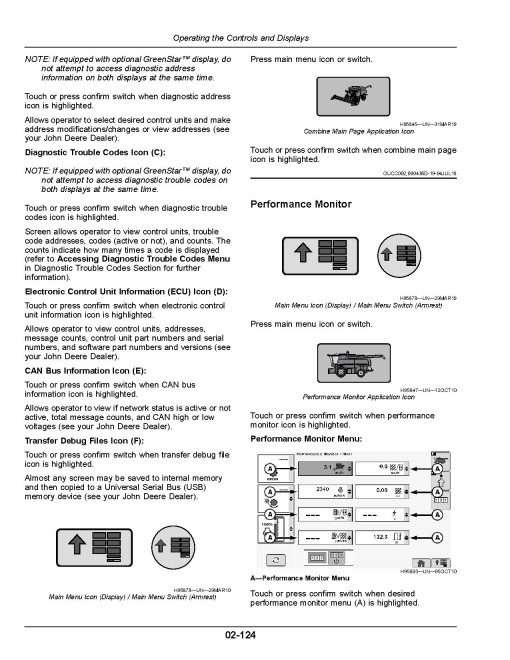 John Deere T670 Combines (SN: 115000 - 119999) (North America) Operators Manual (OMZ201443)
