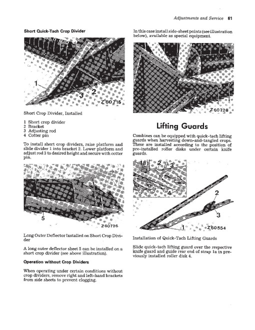 John Deere 955 Combines (SN: up to 018097) (Europe) Operators Manual (OMZ91109)