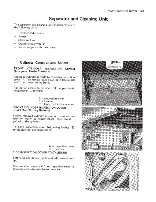 John Deere 932, 942 and 952 Combines (Europe) Operators Manual (OMZ91473)