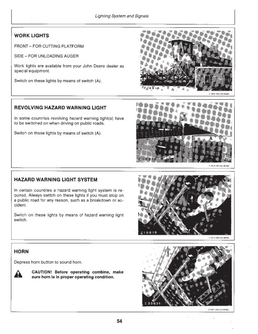 John Deere 1065, 1075, 1075 Hydro/4, 1085 and 1085 Hydro/4 Combines (SN: up to 041200) Operators Manual (OMZ91497)