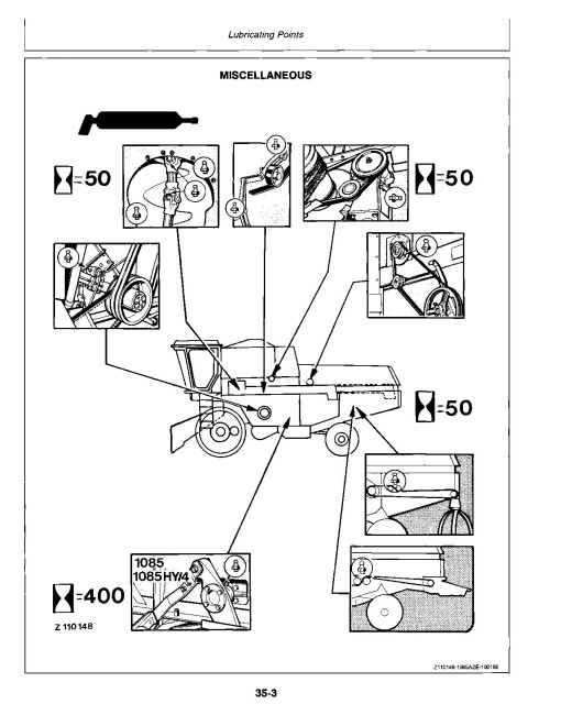 John Deere 1065, 1072, 1075, 1075 Hyrdo/4, 1085 and 1085 Hydro/4 Combines (SN: from 44387) (Europe) Operators Manual (OMZ91737)