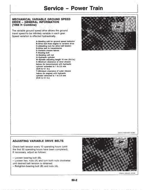 John Deere 1068H Combines (SN: from 044387) (Europe) set of Operators Manuals (OMZ91754)