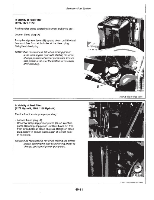 John Deere 1166, 1174, 1177, 1177 Hydro/4, 1188 and 1188 Hydro/4 Combines (SN: up to 056349) Operators Manual (OMZ91870)