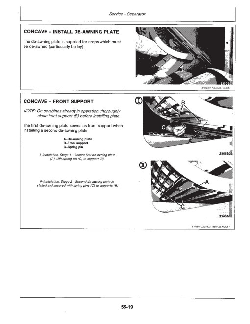 John Deere 1166, 1174, 1177, 1177 Hydro/4, 1188 and 1188 Hydro/4 Combines (SN: up to 056349) Operators Manual (OMZ91870)