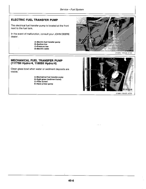 John Deere 1166, 1166 Hydro/4, 1174, 1174 Hydro/4, 1177, 1177 Hydro/4 and 1188 Hydro/4 Combines (Europe) Operators Manual (OMZ92058)