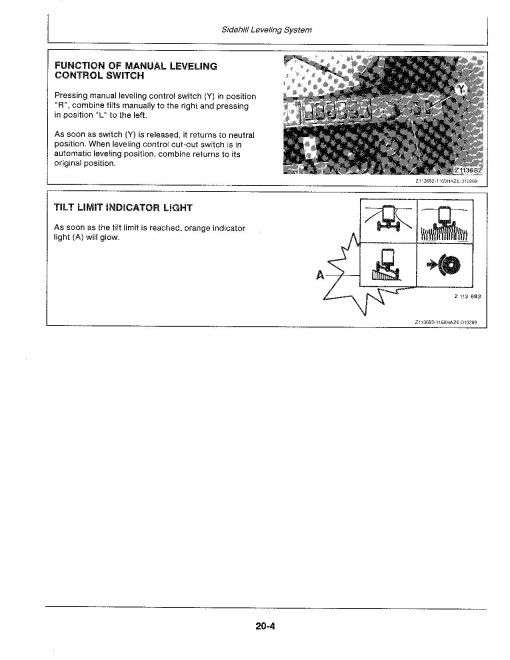 John Deere 1169 SII H and 1169 SII Hydro/4 Combines (SN: from 056350) (Europe) Operators Manual (OMZ92079)