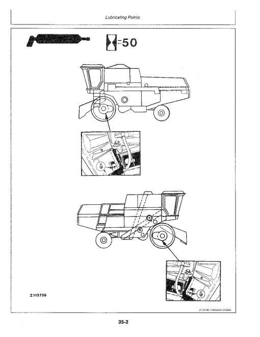 John Deere 1169 SII H and 1169 SII Hydro/4 Combines (SN: from 056350) (Europe) Operators Manual (OMZ92079)