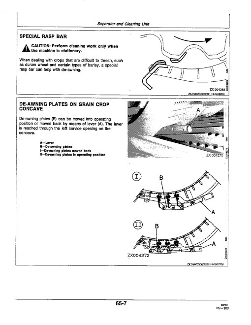 John Deere 2054, 2056, 2058, 2064 and 2066 Combines (SN: up to 062721) (Europe) Operators Manual (OMZ92125)